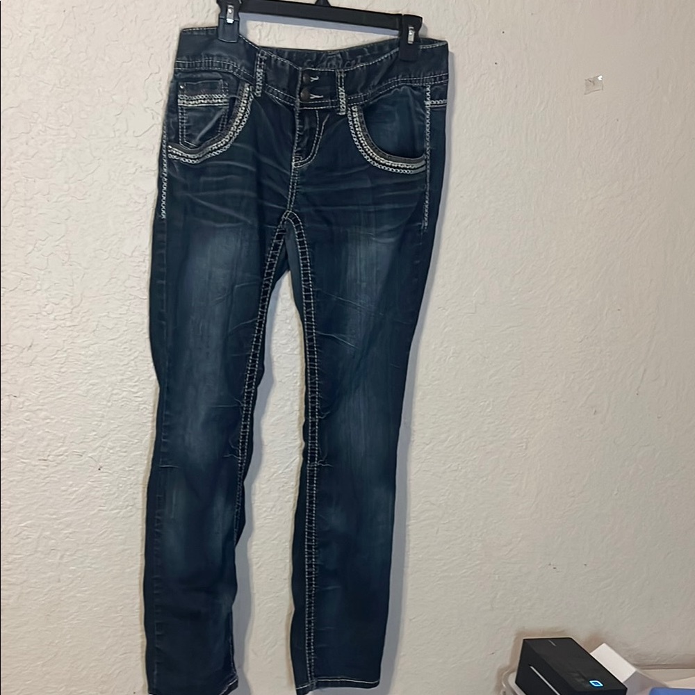 Maurices Dark Blue Skinny Jeans